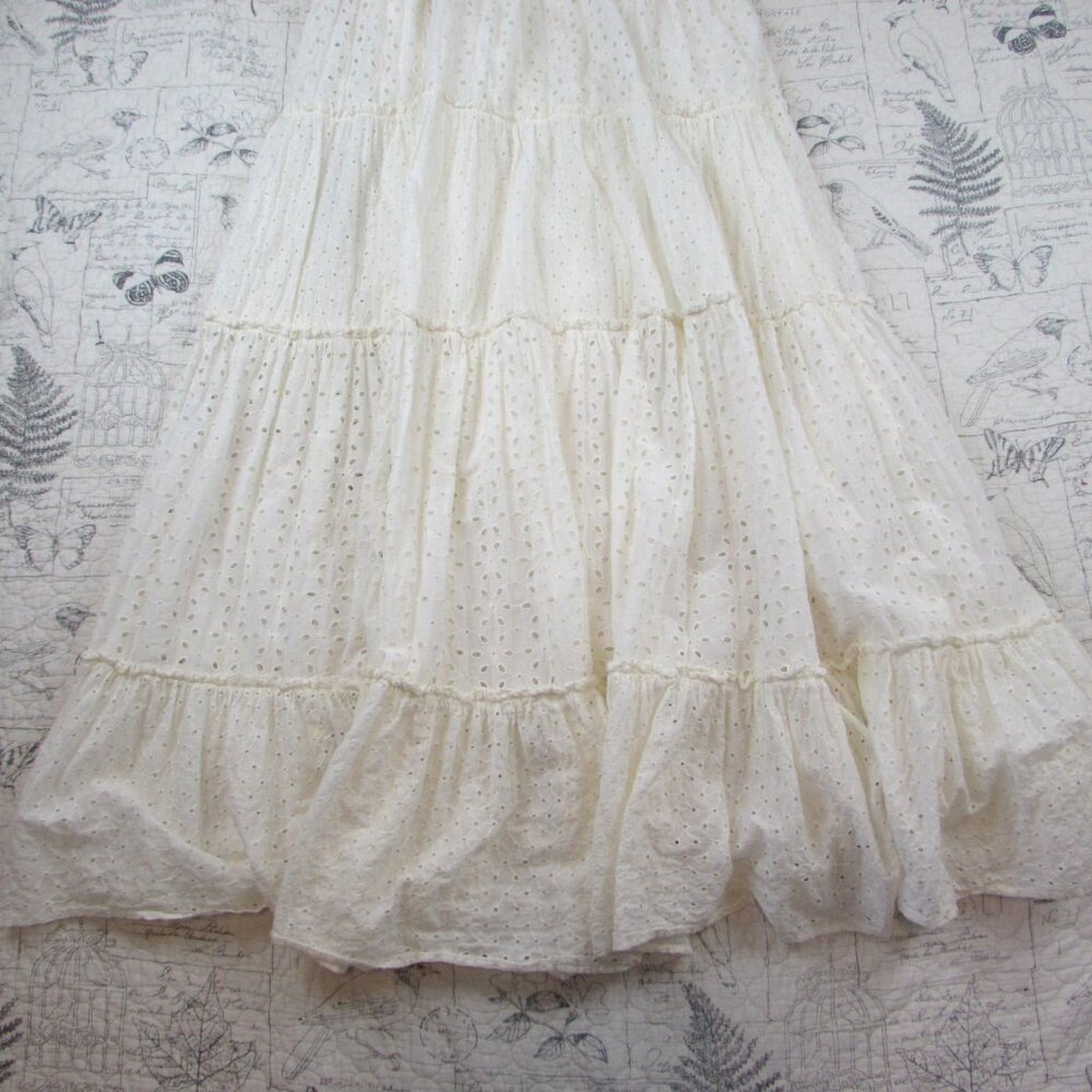 Anthropologie White Eyelet Maxi Dress - Picture 9 of 16